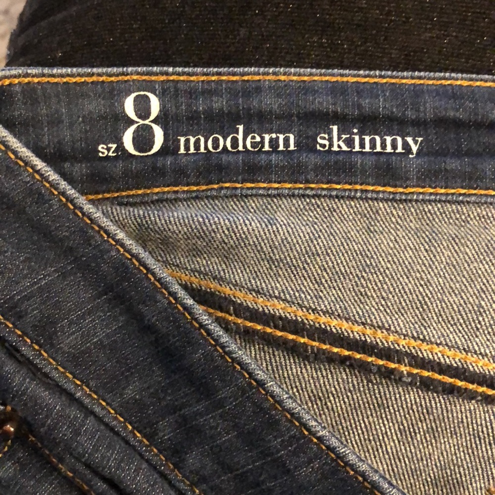 LOFT Modern Skinny Jeans Sz 8 Mid-Dark Wash - Picture 2 of 10